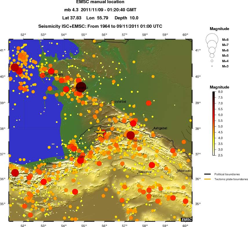 regional magnitude historical seismicity
