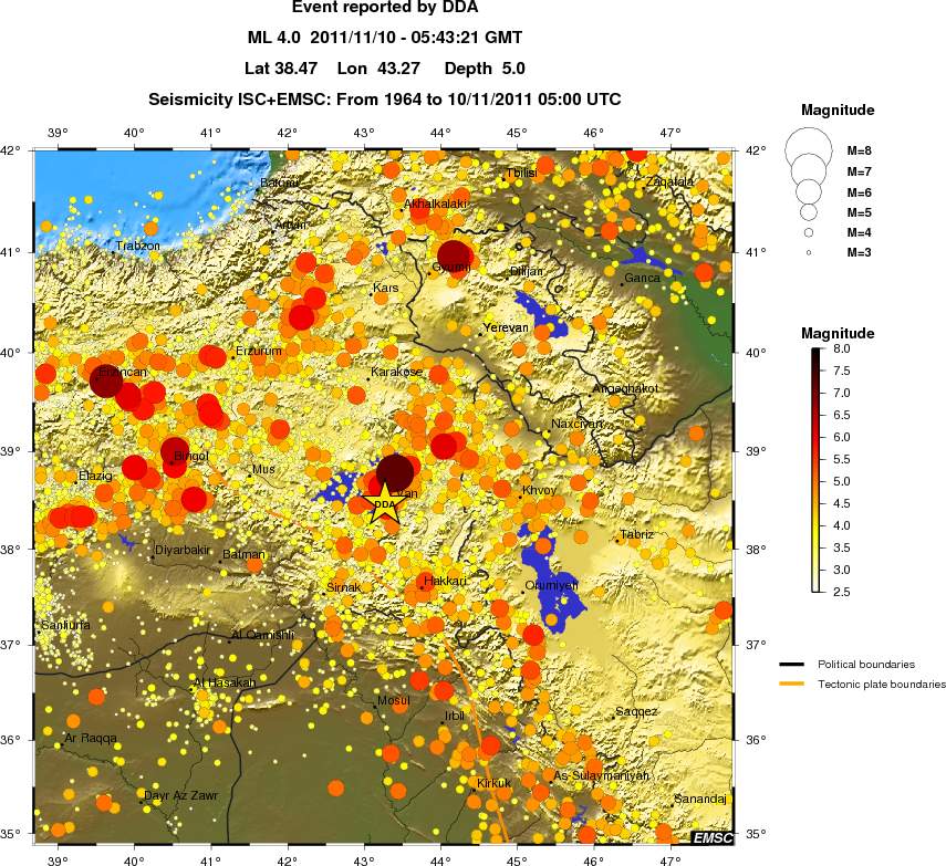 regional magnitude historical seismicity