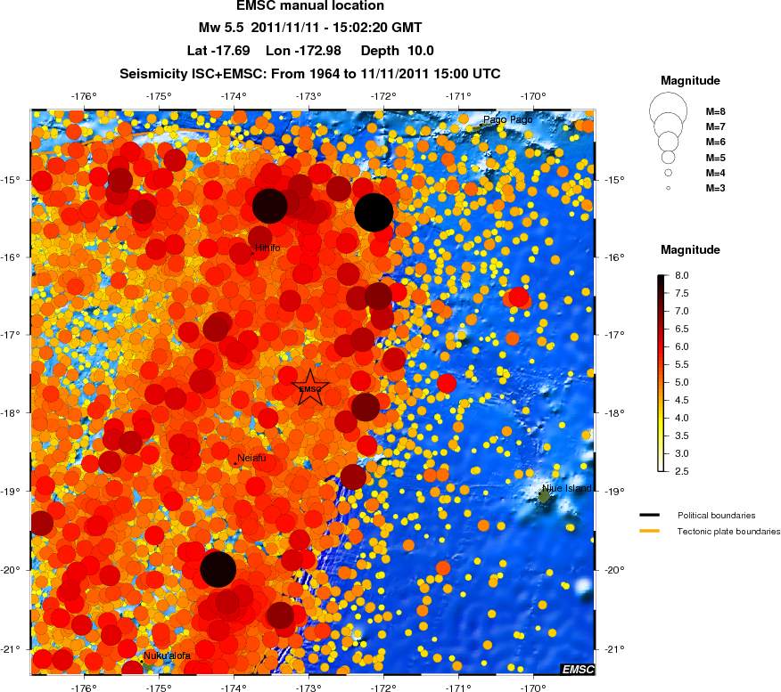 regional magnitude historical seismicity