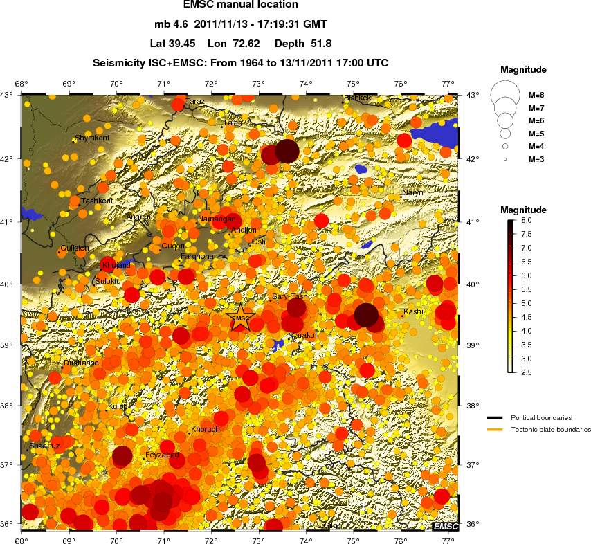 regional magnitude historical seismicity