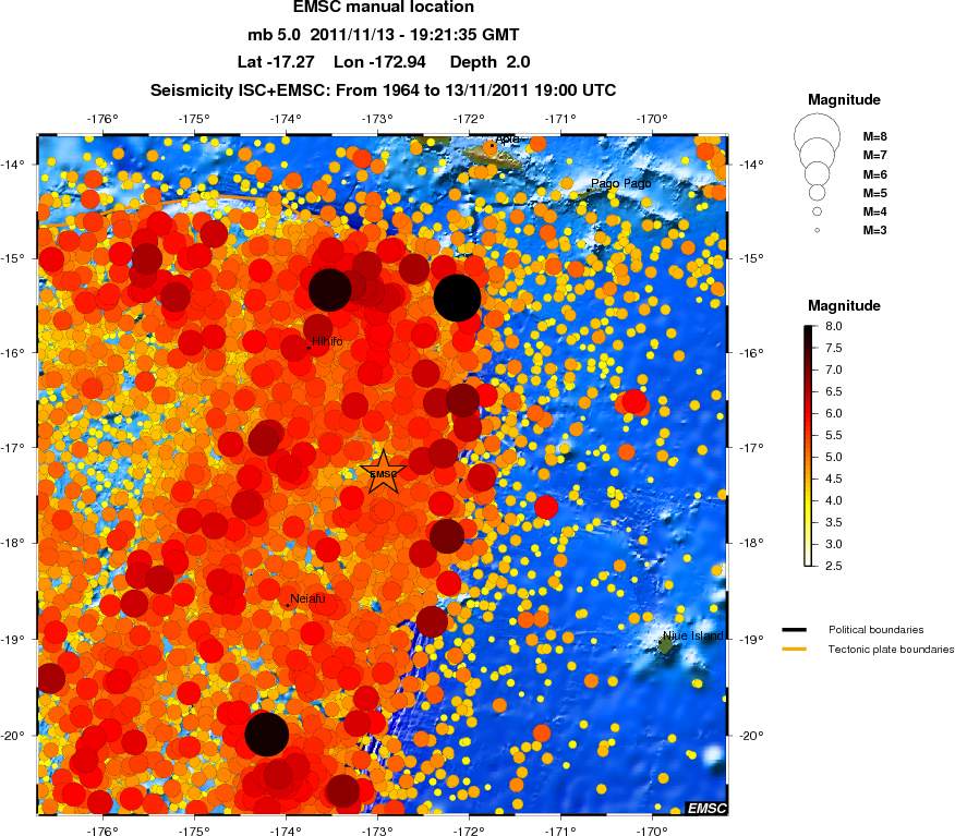 regional magnitude historical seismicity