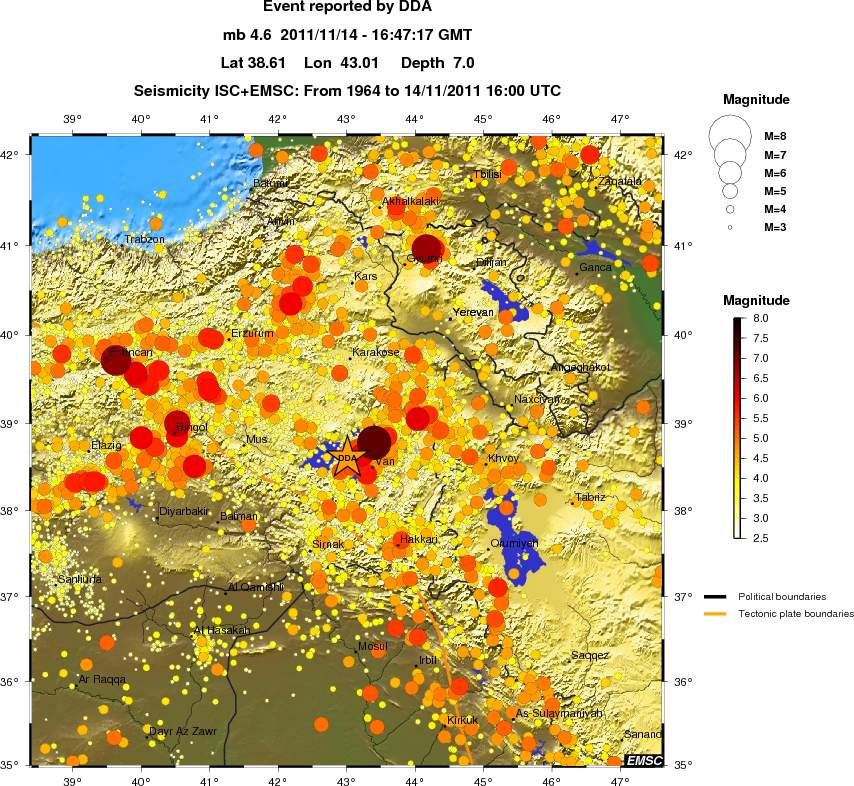 regional magnitude historical seismicity