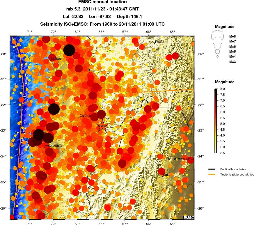 regional magnitude historical seismicity