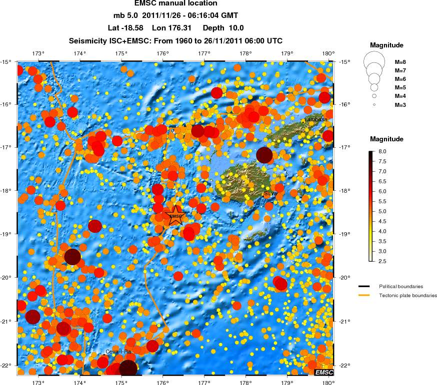 regional magnitude historical seismicity
