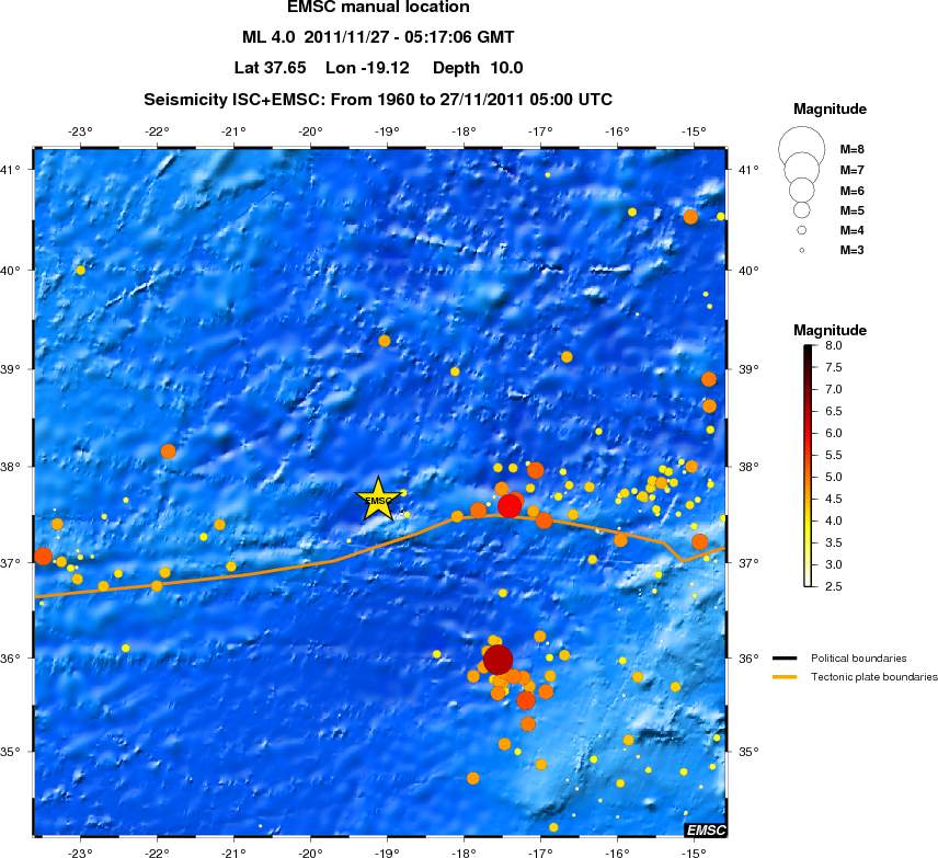 regional magnitude historical seismicity