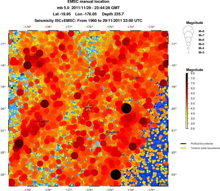 regional magnitude historical seismicity