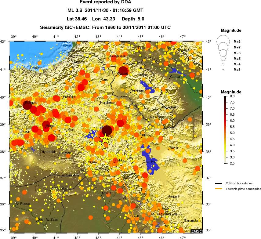 regional magnitude historical seismicity