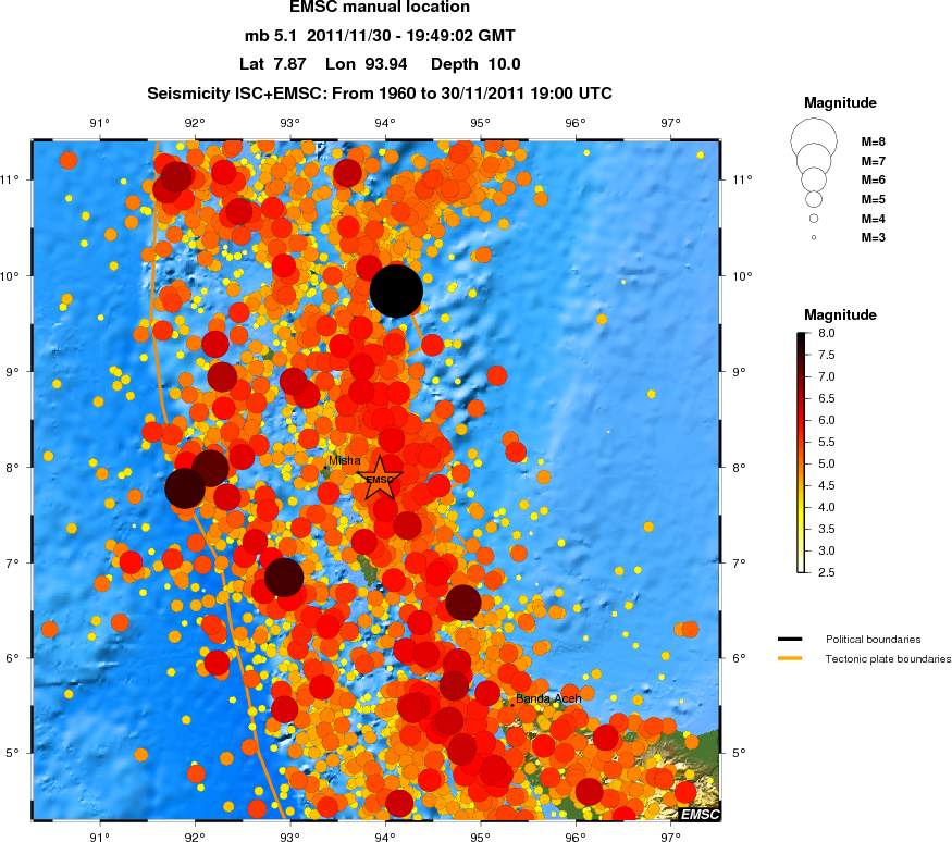 regional magnitude historical seismicity