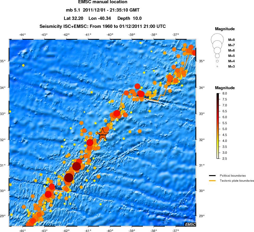 regional magnitude historical seismicity
