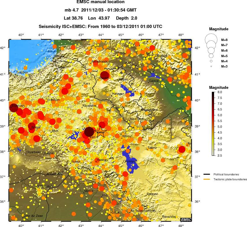regional magnitude historical seismicity