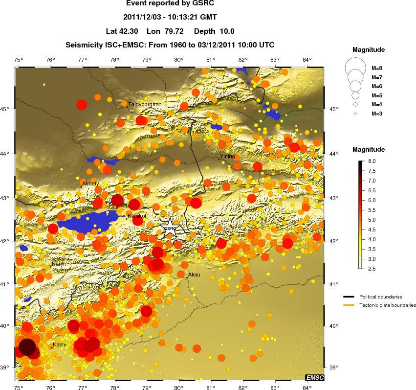 regional magnitude historical seismicity