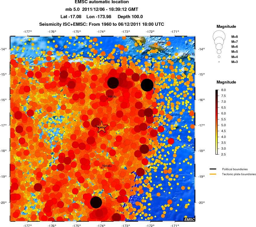 regional magnitude historical seismicity
