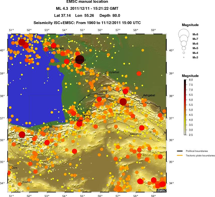 regional magnitude historical seismicity