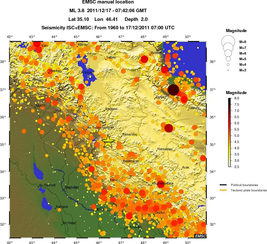 regional magnitude historical seismicity