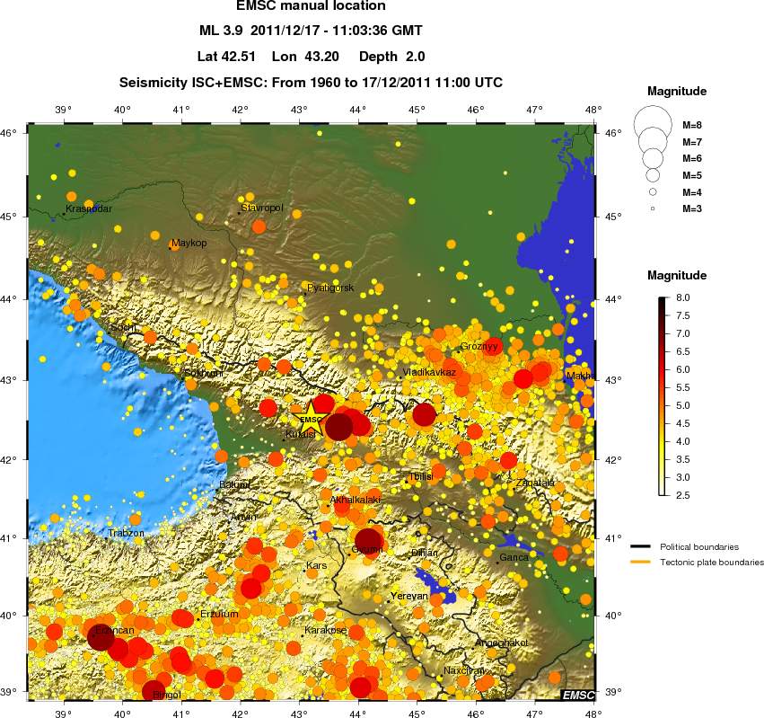 regional magnitude historical seismicity
