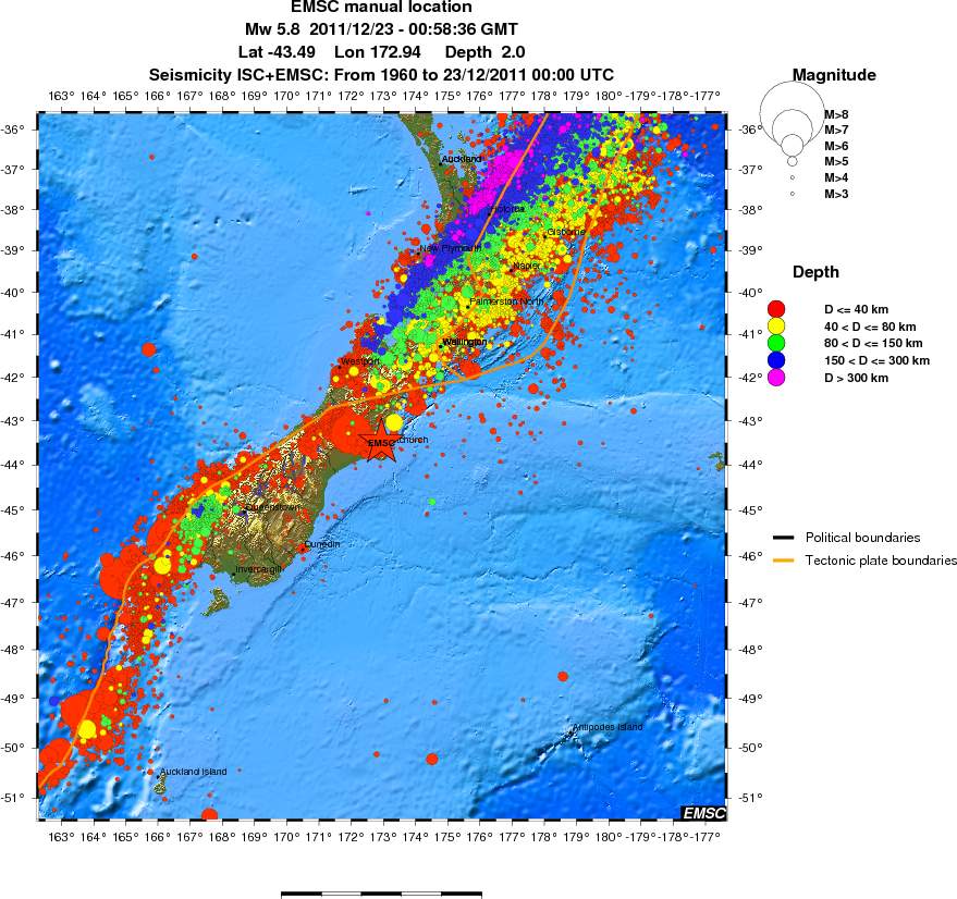 wide historical seismicity