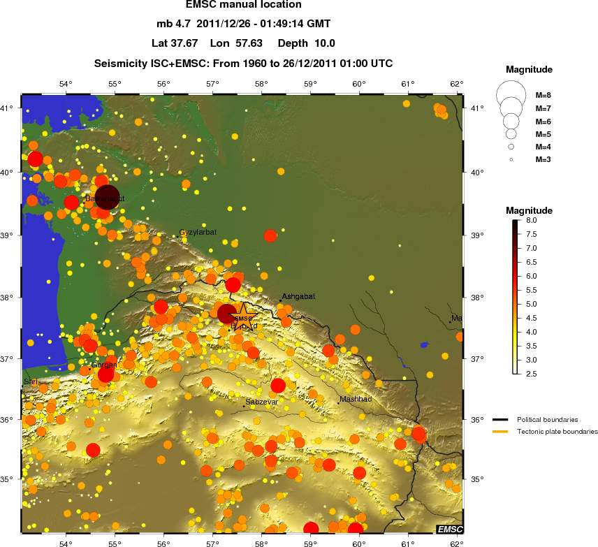 regional magnitude historical seismicity