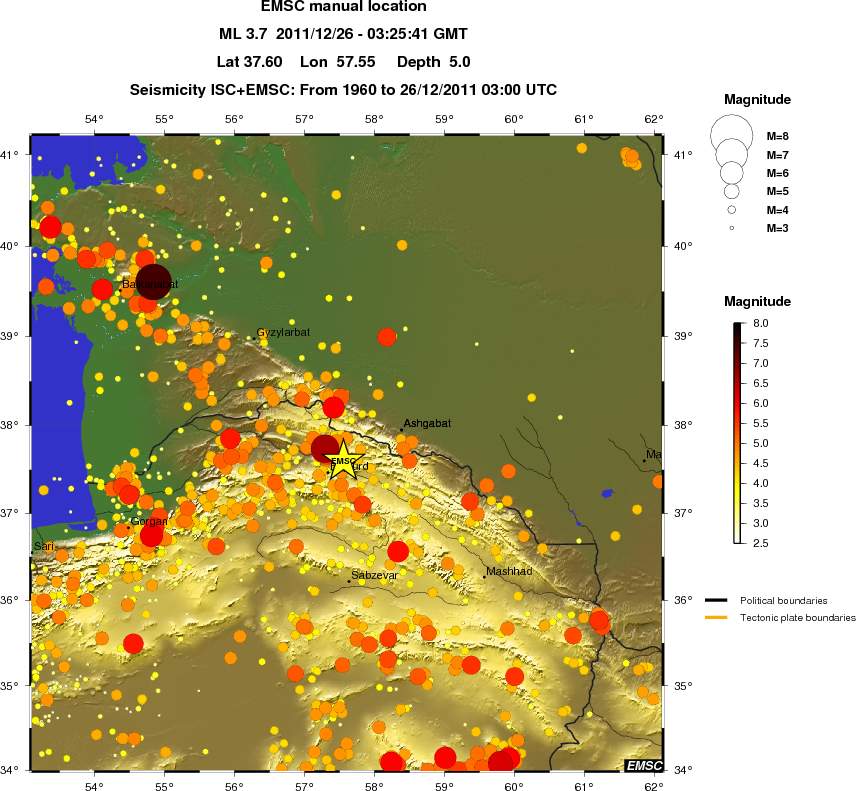 regional magnitude historical seismicity