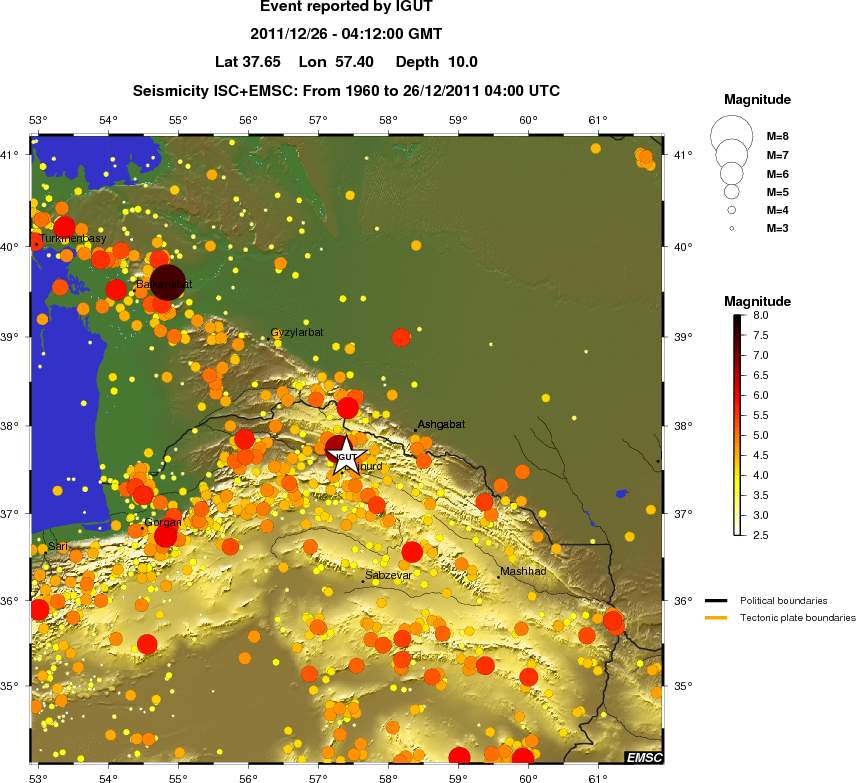 regional magnitude historical seismicity