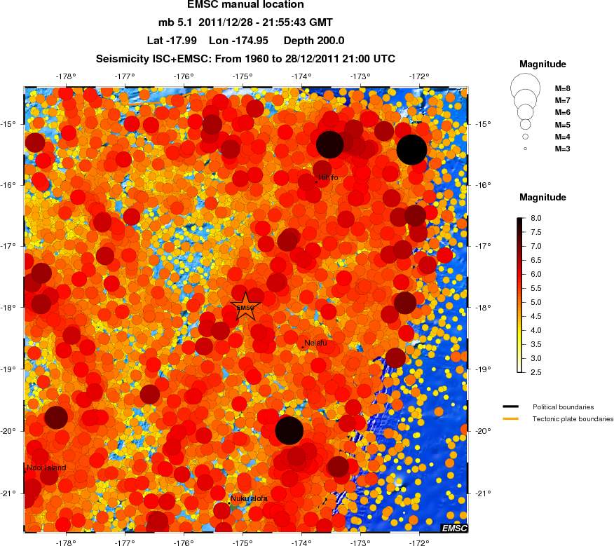 regional magnitude historical seismicity