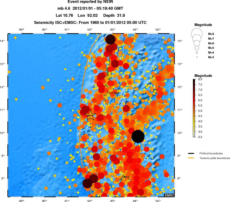 regional magnitude historical seismicity