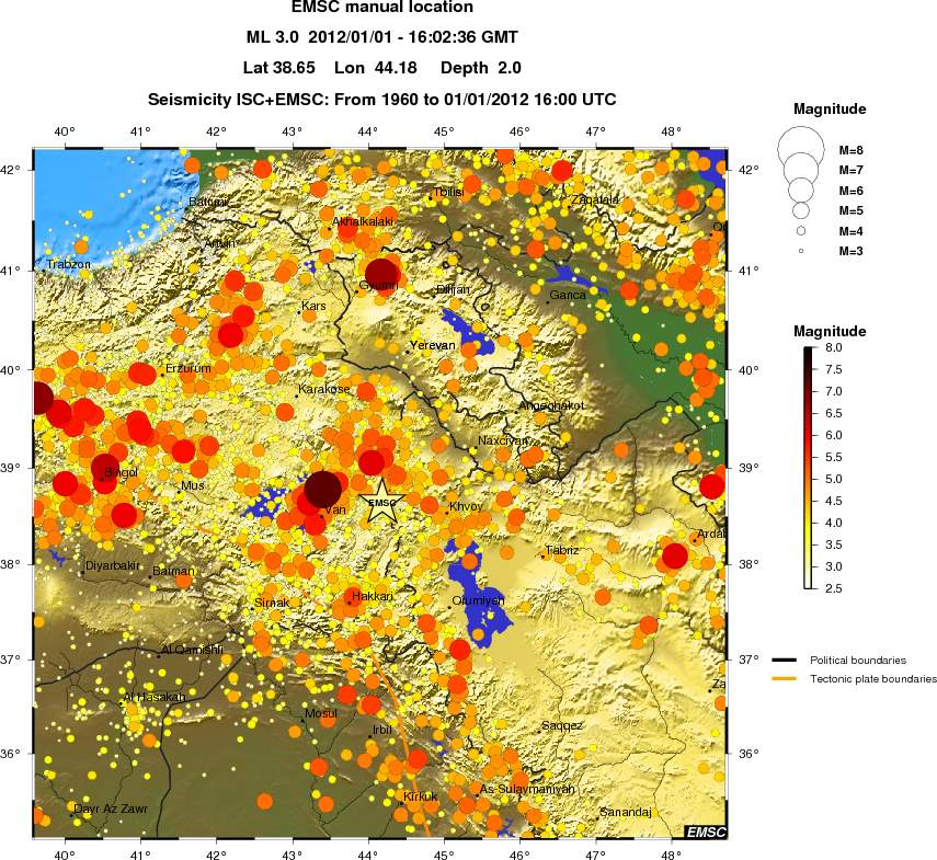 regional magnitude historical seismicity