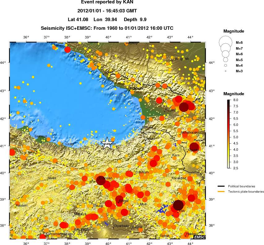 regional magnitude historical seismicity