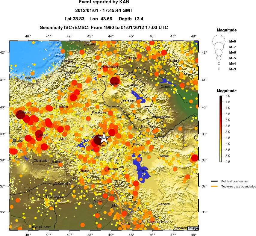 regional magnitude historical seismicity