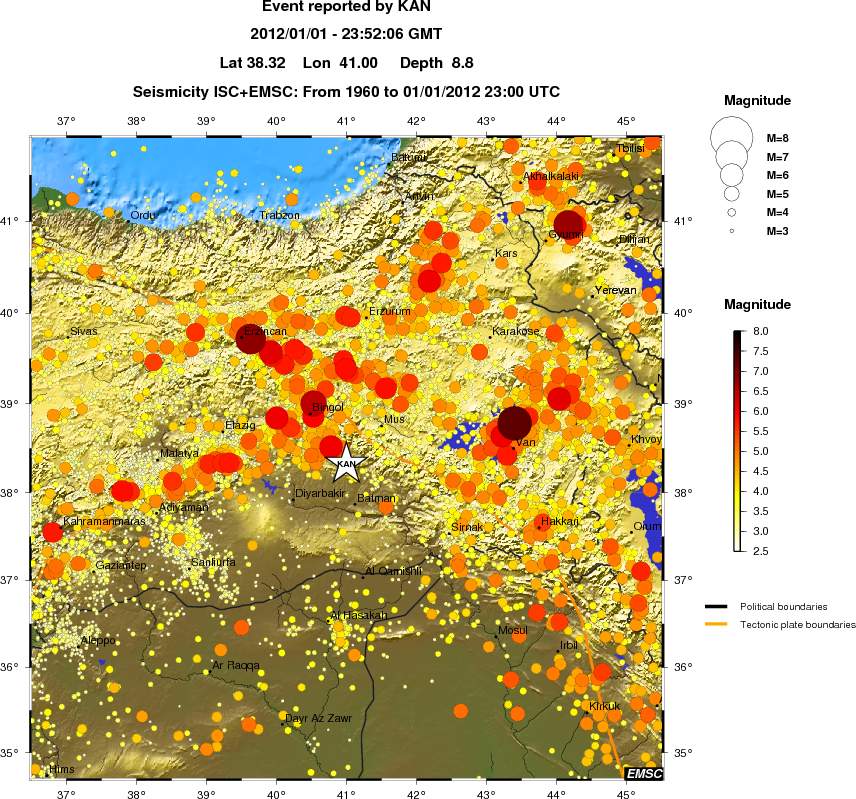 regional magnitude historical seismicity