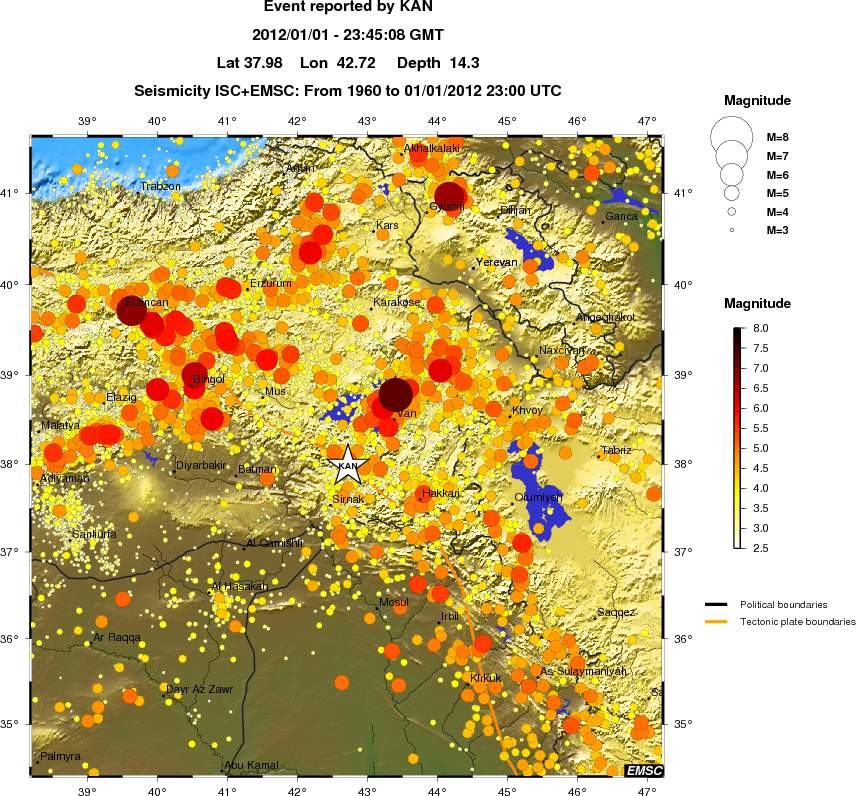 regional magnitude historical seismicity
