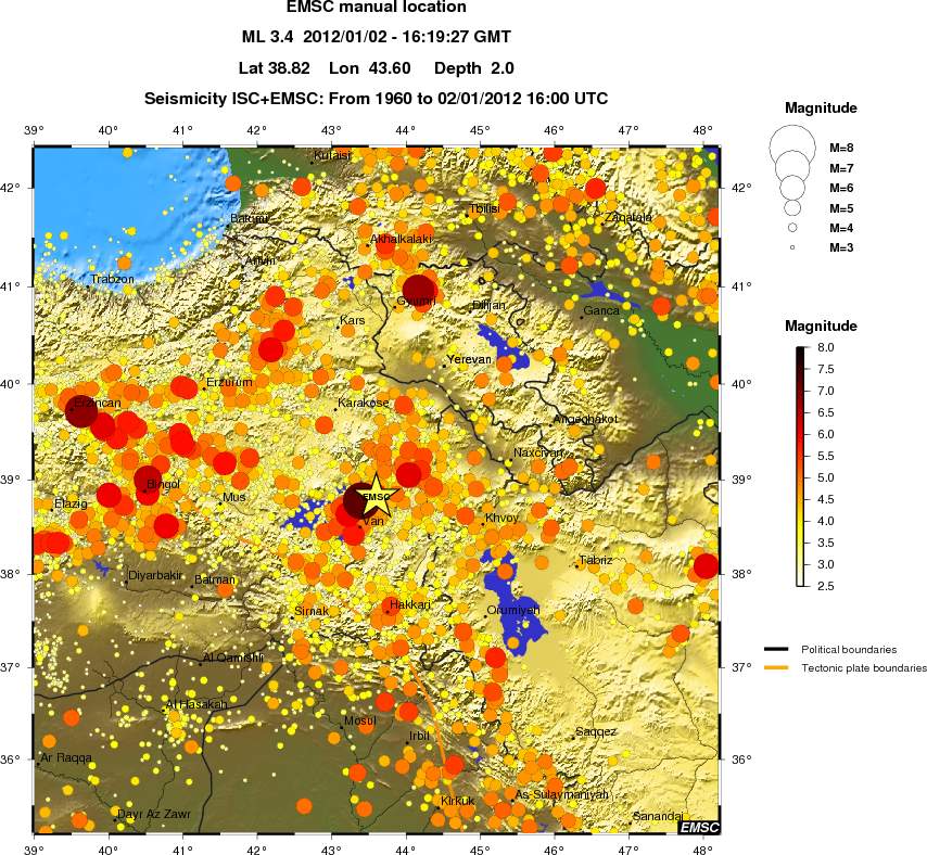 regional magnitude historical seismicity