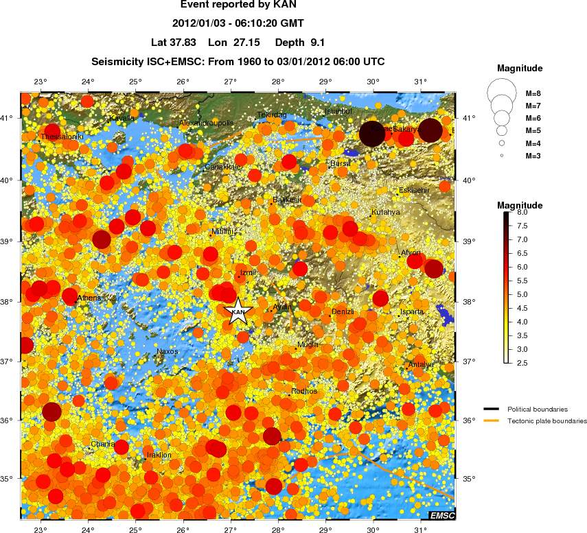regional magnitude historical seismicity