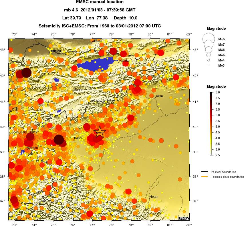 regional magnitude historical seismicity