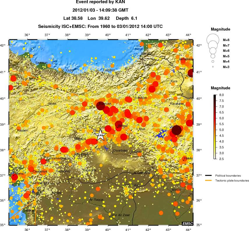 regional magnitude historical seismicity
