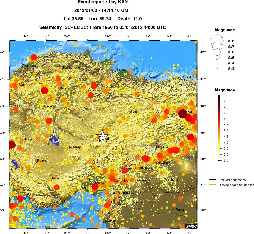 regional magnitude historical seismicity