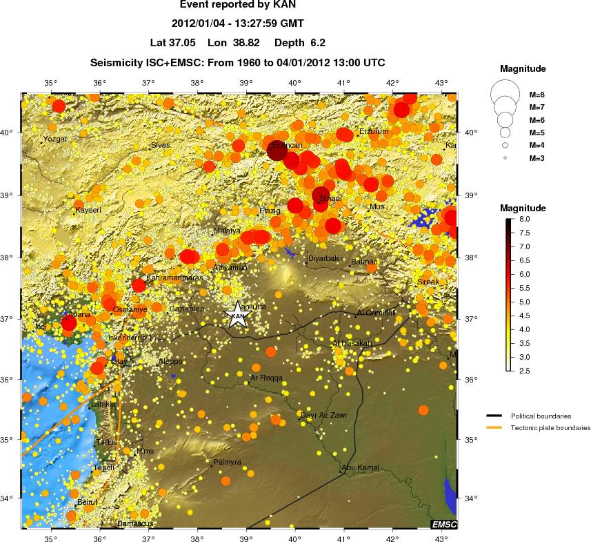 regional magnitude historical seismicity