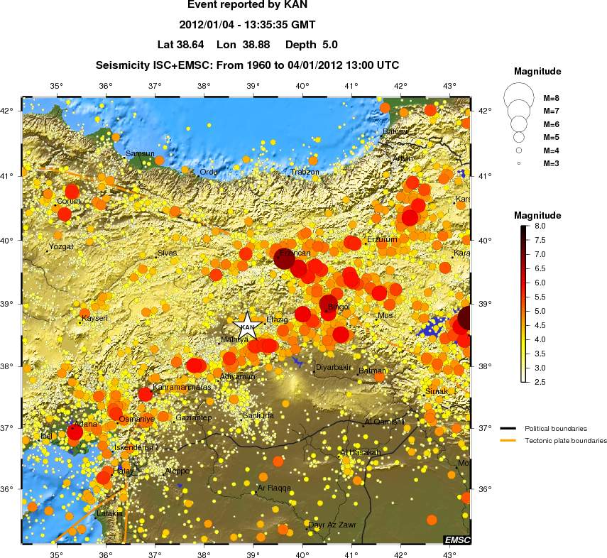 regional magnitude historical seismicity