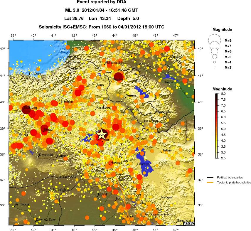 regional magnitude historical seismicity