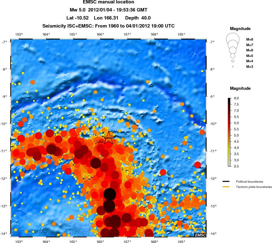 regional magnitude historical seismicity