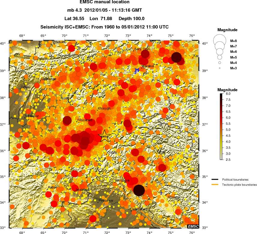 regional magnitude historical seismicity