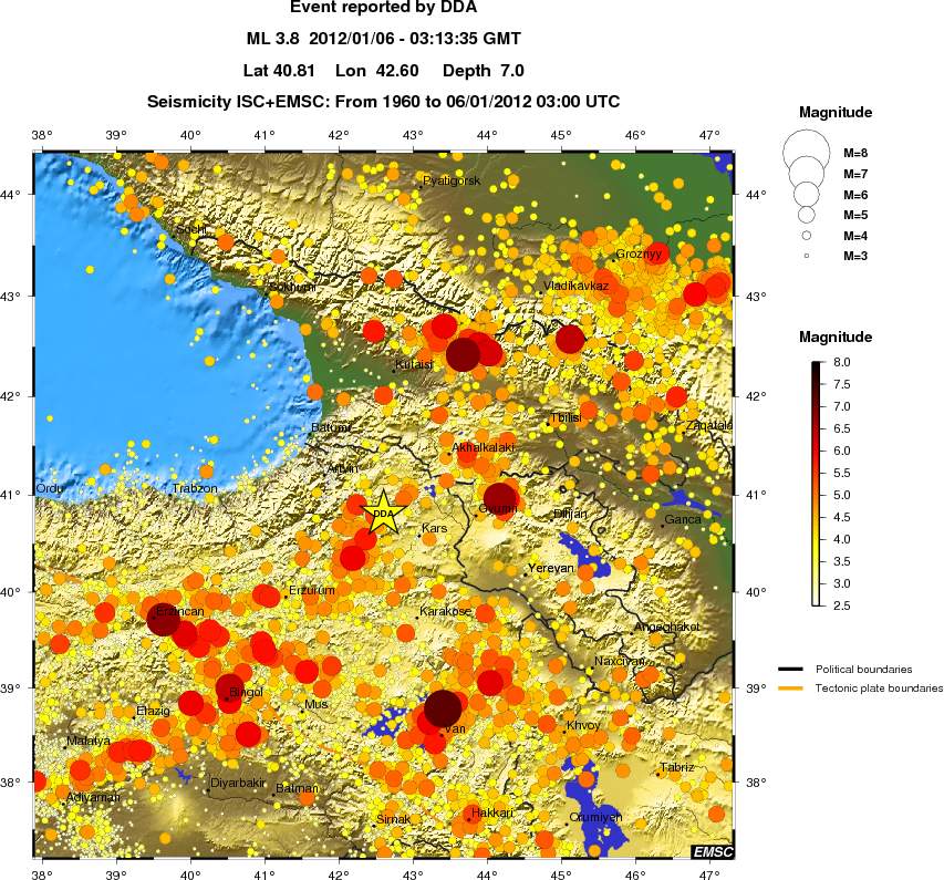 regional magnitude historical seismicity