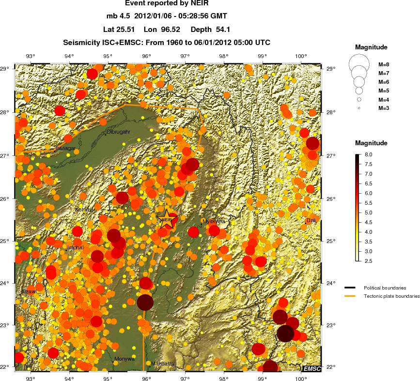 regional magnitude historical seismicity