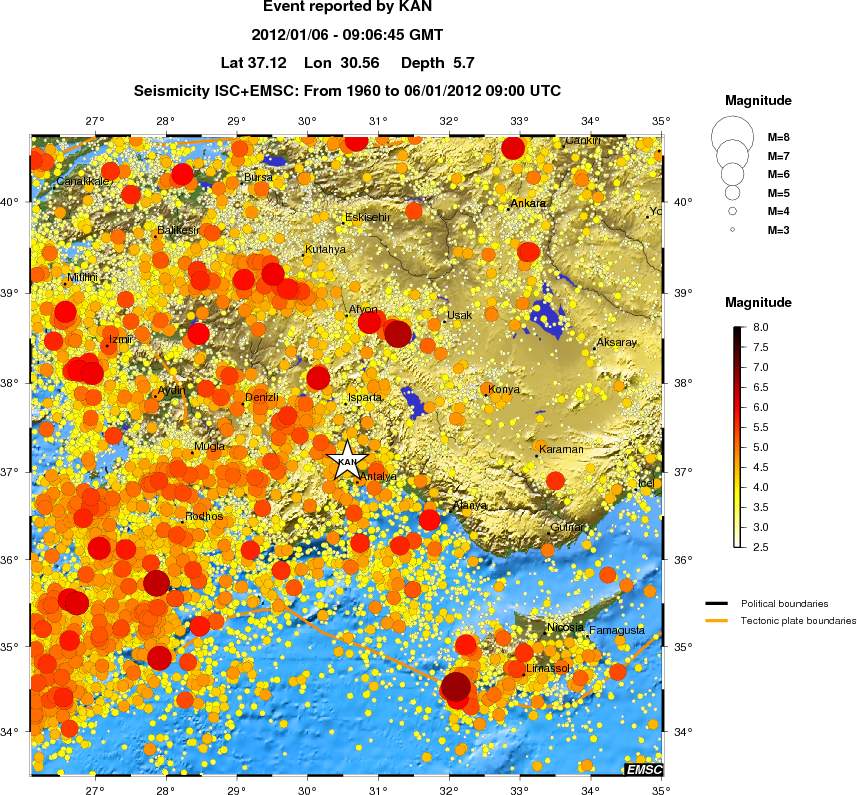 regional magnitude historical seismicity