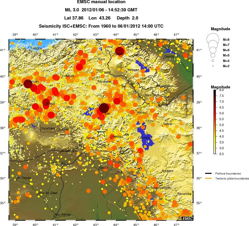 regional magnitude historical seismicity