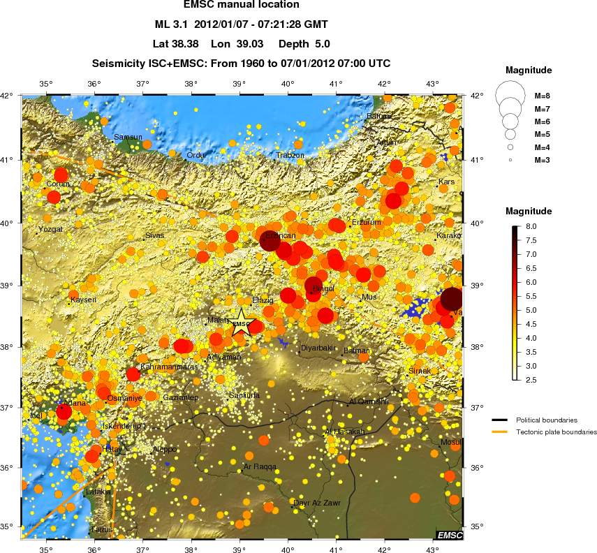 regional magnitude historical seismicity