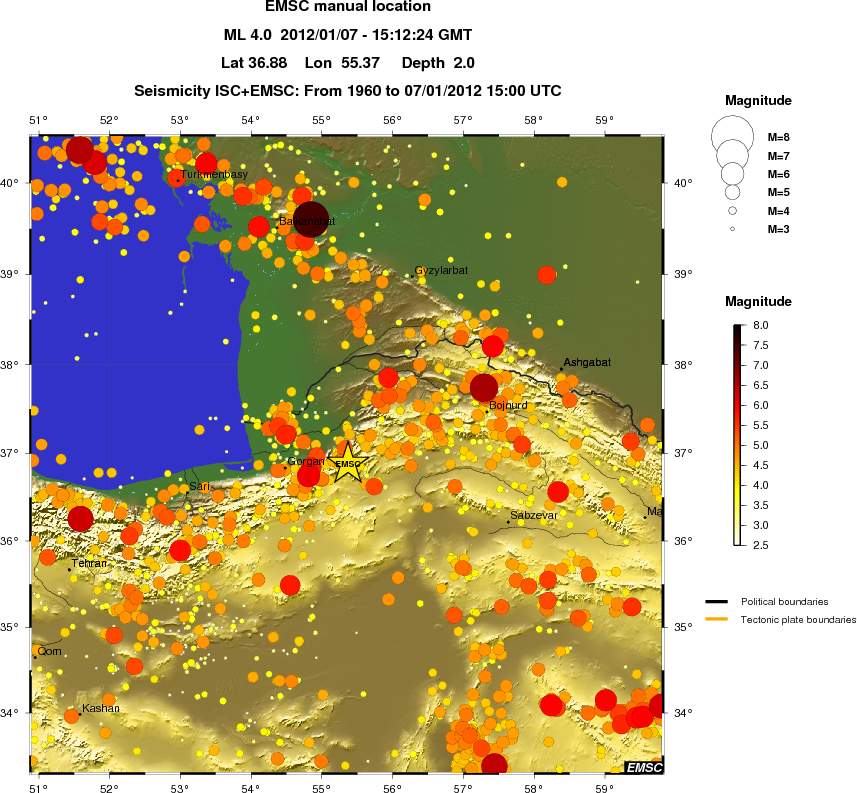 regional magnitude historical seismicity