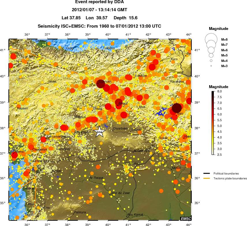regional magnitude historical seismicity