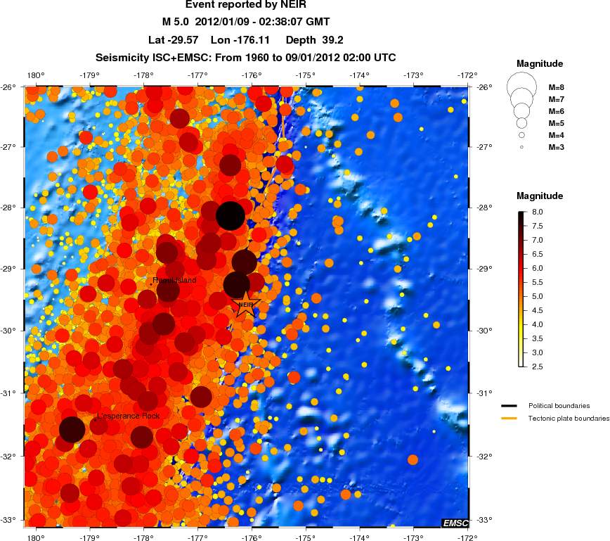 regional magnitude historical seismicity