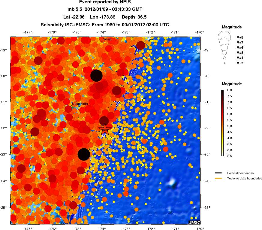 regional magnitude historical seismicity