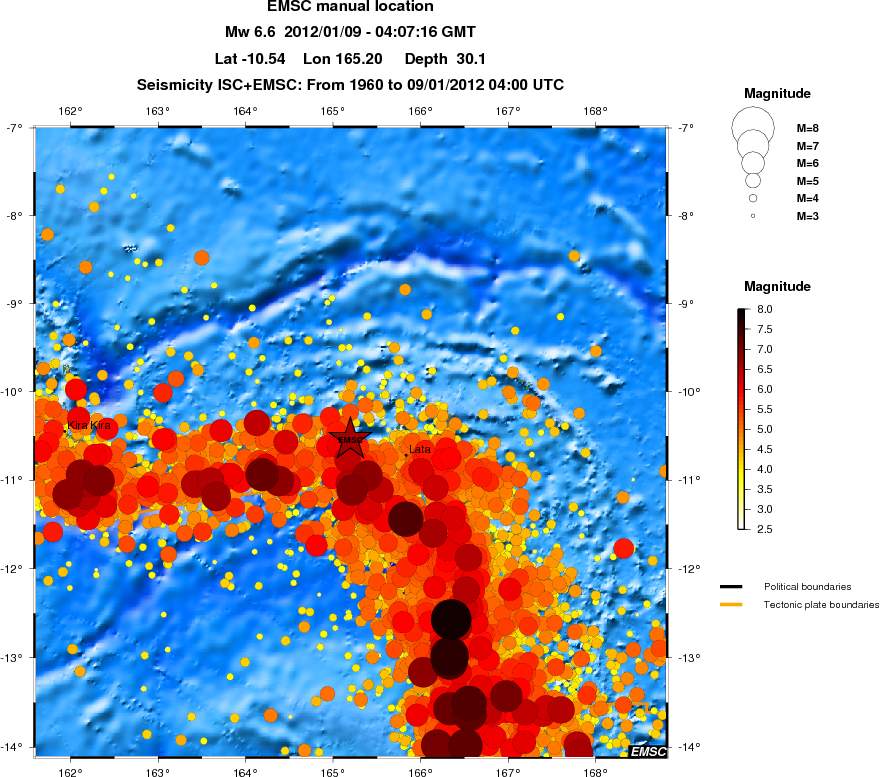 regional magnitude historical seismicity
